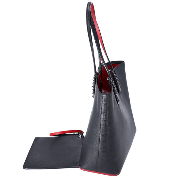 Christian Louboutin Cabata Small Tote Bag Black Leather + Pouch - Picture 4 of 7